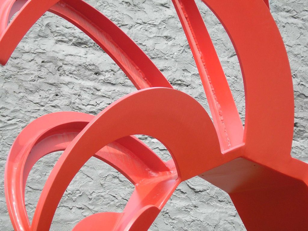 Red Shift Rocker, a sculpture by Richard Swanson, on display at the Holter Museum of Art. To learn more about Holter exhibits and programming, including scholarship assistance, visit the museum website.